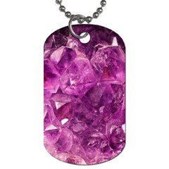 Amethyst Stone Of Healing Dog Tag (two-sided)  by FunWithFibro