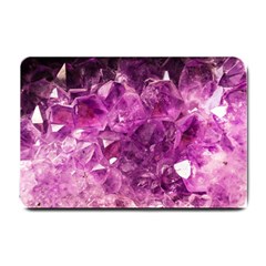 Amethyst Stone Of Healing Small Door Mat by FunWithFibro