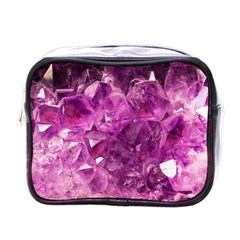 Amethyst Stone Of Healing Mini Travel Toiletry Bag (one Side) by FunWithFibro