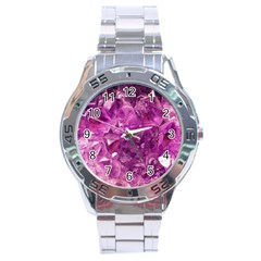 Amethyst Stone Of Healing Stainless Steel Watch by FunWithFibro