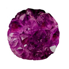 Amethyst Stone Of Healing 15  Premium Round Cushion  by FunWithFibro