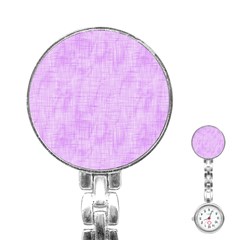 Hidden Pain In Purple Stainless Steel Nurses Watch by FunWithFibro