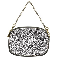 Elegant Glittery Floral Chain Purse (Two Sided) 