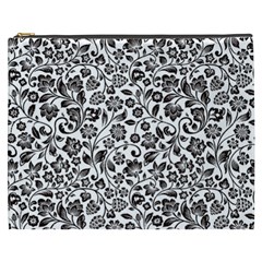 Elegant Glittery Floral Cosmetic Bag (xxxl) by StuffOrSomething