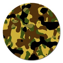 Camo Pattern  Magnet 5  (round) by Colorfulart23