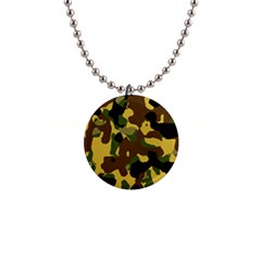 Camo Pattern  Button Necklace