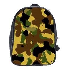 Camo Pattern  School Bag (xl) by Colorfulart23