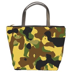 Camo Pattern  Bucket Handbag by Colorfulart23