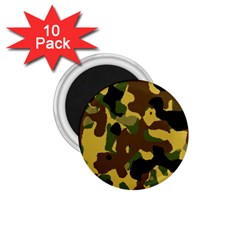 Camo Pattern  1 75  Button Magnet (10 Pack) by Colorfulart23