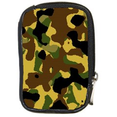 Camo Pattern  Compact Camera Leather Case by Colorfulart23