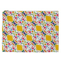 Dots And Rhombus Cosmetic Bag (xxl) by LalyLauraFLM