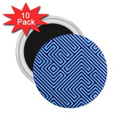 Blue Maze 2 25  Magnet (10 Pack) by LalyLauraFLM
