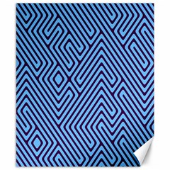 Blue Maze Canvas 8  X 10  by LalyLauraFLM
