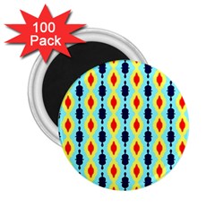 Yellow Chains Pattern 2 25  Magnet (100 Pack)  by LalyLauraFLM