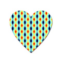 Yellow Chains Pattern Magnet (heart)