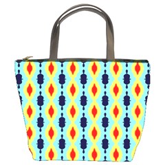 Yellow Chains Pattern Bucket Bag by LalyLauraFLM