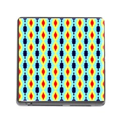 Yellow Chains Pattern Memory Card Reader With Storage (square) by LalyLauraFLM