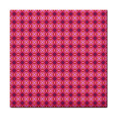 Abstract Pink Floral Tile Pattern Ceramic Tile by GardenOfOphir
