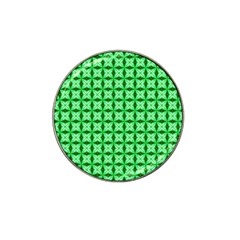 Green Abstract Tile Pattern Golf Ball Marker 4 Pack (for Hat Clip) by GardenOfOphir