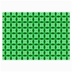 Green Abstract Tile Pattern Glasses Cloth (Large, Two Sided) Front