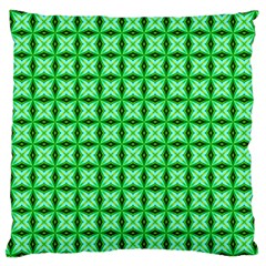 Green Abstract Tile Pattern Large Cushion Case (two Sided)  by GardenOfOphir