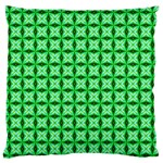 Green Abstract Tile Pattern Large Flano Cushion Case (Two Sides) Front