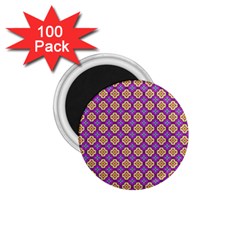 Purple Decorative Quatrefoil 1.75  Button Magnet (100 pack)