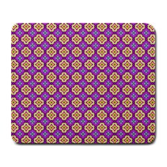 Purple Decorative Quatrefoil Large Mouse Pad (Rectangle)