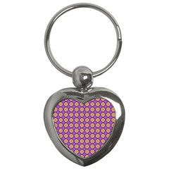 Purple Decorative Quatrefoil Key Chain (Heart)