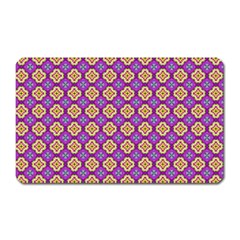 Purple Decorative Quatrefoil Magnet (Rectangular)