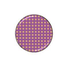 Purple Decorative Quatrefoil Golf Ball Marker (for Hat Clip)