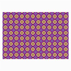 Purple Decorative Quatrefoil Glasses Cloth (Large, Two Sided)