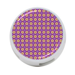 Purple Decorative Quatrefoil 4-port Usb Hub (two Sides)