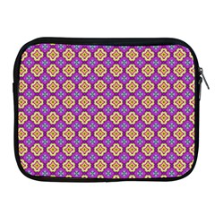 Purple Decorative Quatrefoil Apple Ipad Zippered Sleeve by GardenOfOphir