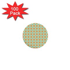 Aqua Mint Pattern 1  Mini Button (100 Pack) by GardenOfOphir