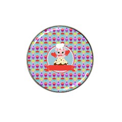 Cupcake With Cute Pig Chef Golf Ball Marker (for Hat Clip) by GardenOfOphir