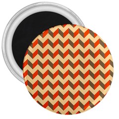 Modern Retro Chevron Patchwork Pattern  3  Button Magnet by GardenOfOphir