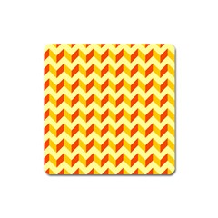 Modern Retro Chevron Patchwork Pattern  Magnet (Square)