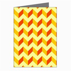 Modern Retro Chevron Patchwork Pattern  Greeting Card (8 Pack)