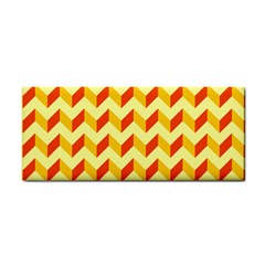 Modern Retro Chevron Patchwork Pattern  Hand Towel