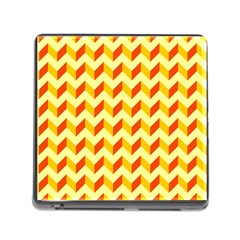 Modern Retro Chevron Patchwork Pattern  Memory Card Reader with Storage (Square)