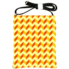 Modern Retro Chevron Patchwork Pattern  Shoulder Sling Bag