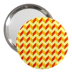 Modern Retro Chevron Patchwork Pattern  3  Handbag Mirror