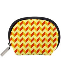 Modern Retro Chevron Patchwork Pattern  Accessory Pouch (small) by GardenOfOphir