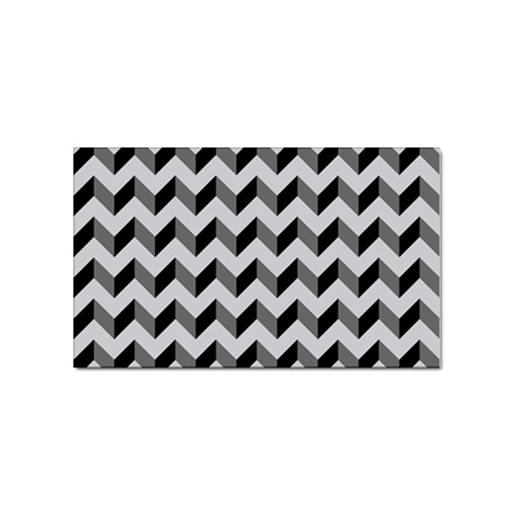 Modern Retro Chevron Patchwork Pattern  Sticker (Rectangle)