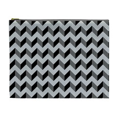 Modern Retro Chevron Patchwork Pattern  Cosmetic Bag (XL)