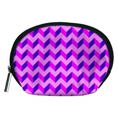 Modern Retro Chevron Patchwork Pattern Accessory Pouch (medium) by GardenOfOphir