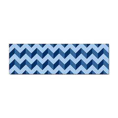 Tiffany Blue Modern Retro Chevron Patchwork Pattern Bumper Sticker 10 Pack