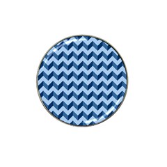 Tiffany Blue Modern Retro Chevron Patchwork Pattern Golf Ball Marker (for Hat Clip)