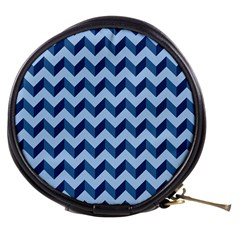 Tiffany Blue Modern Retro Chevron Patchwork Pattern Mini Makeup Case